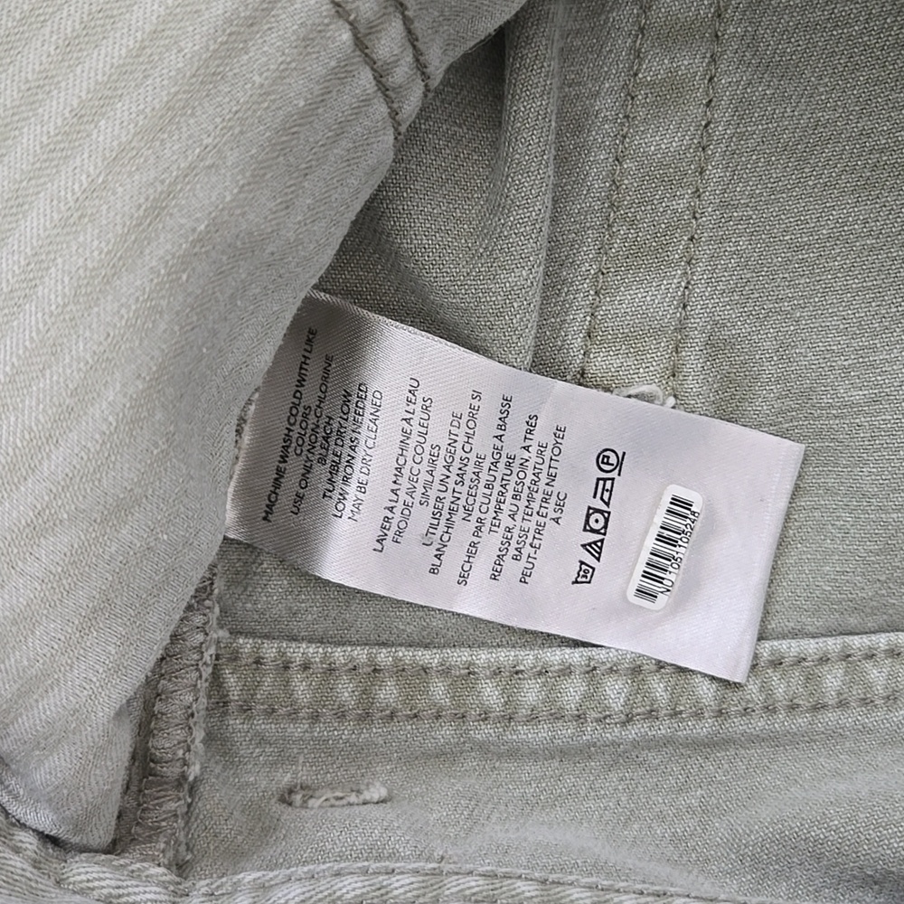 Women's Green Jean Ankle Length Pants Size 29 We The Free Brand With Belt - Picture 4 of 16